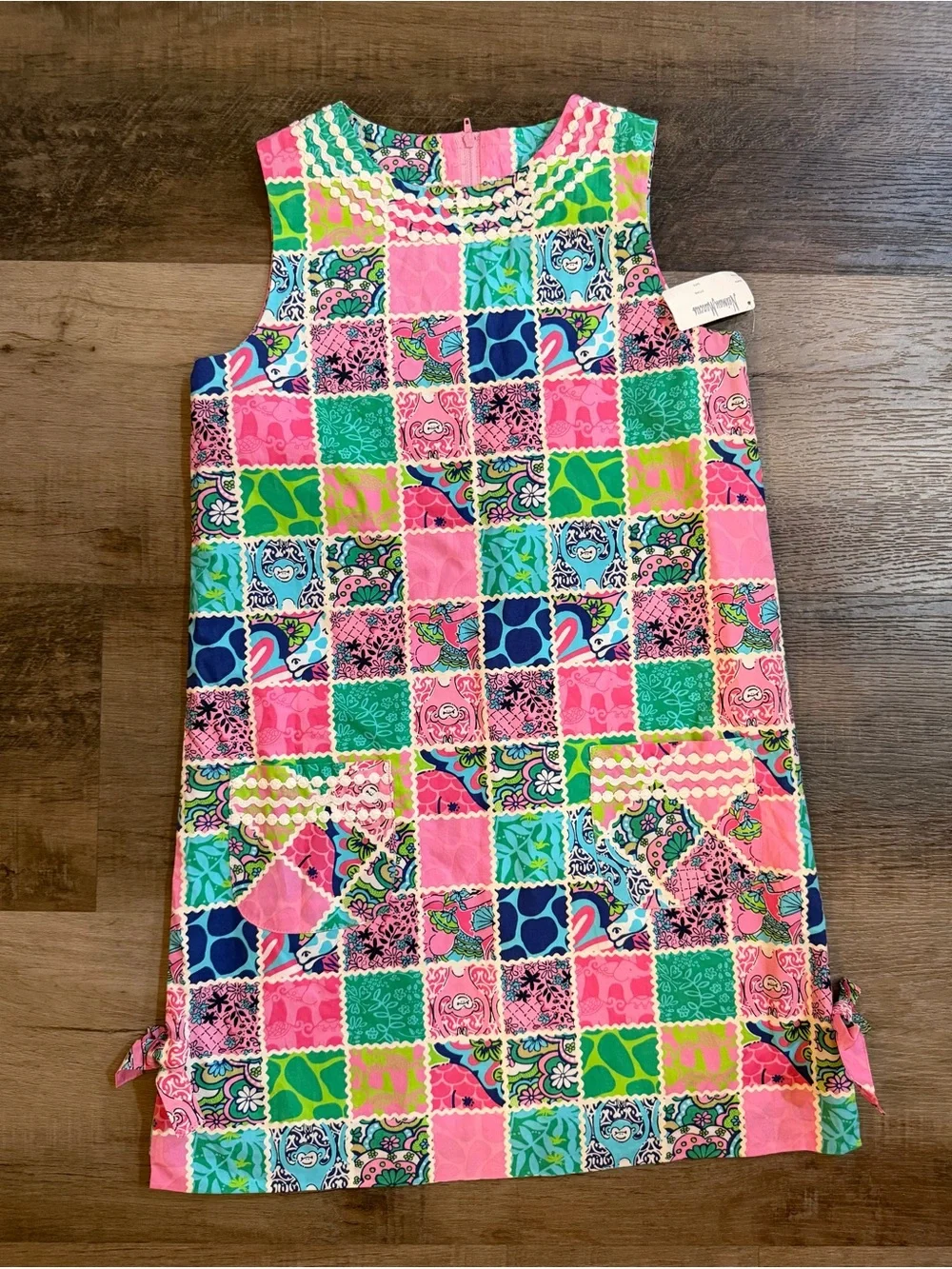 Lilly Pulitzer Little Lilly Classic Shift Dress Size 12 Multi Crazy Quilt 🆕🆕🆕🆕🆕🆕